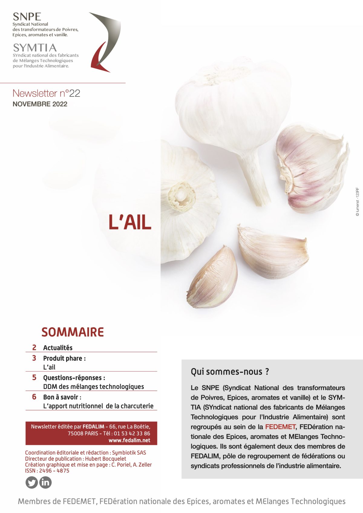 LA NEWSLETTER FEDEMET N°22 EST DISPONIBLE !