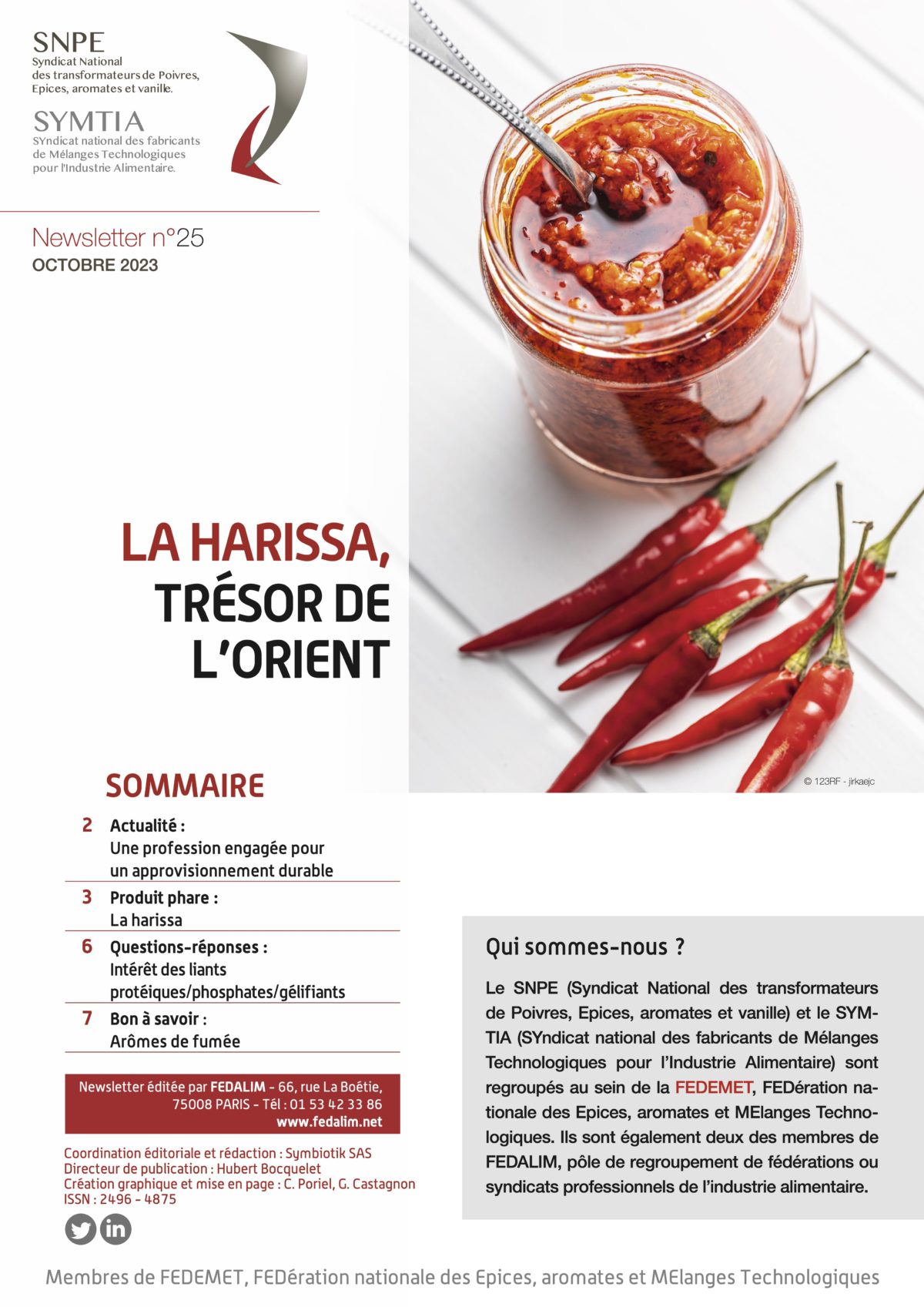 LA NEWSLETTER FEDEMET N°25 EST DISPONIBLE !