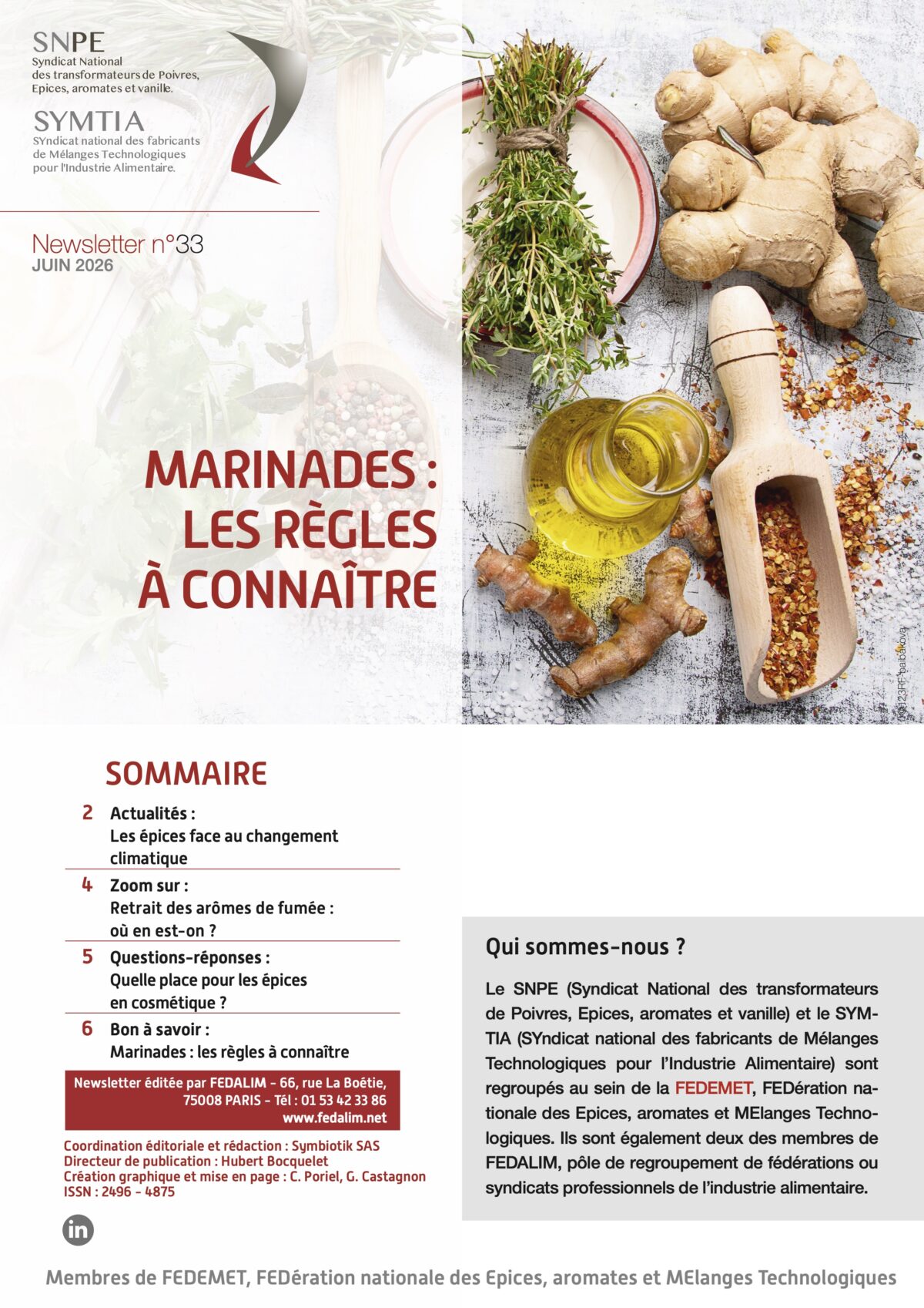 LA NEWSLETTER FEDEMET N°33 EST DISPONIBLE !